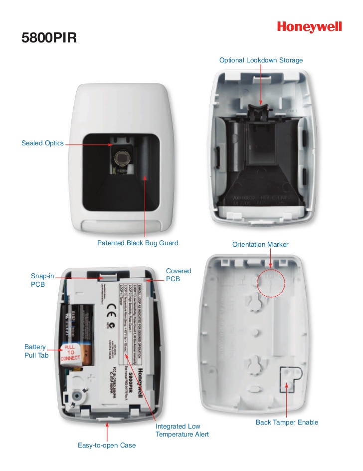 Sensor de Movimiento PIR Honeywell, de Montaje en Pared, Alámbrico